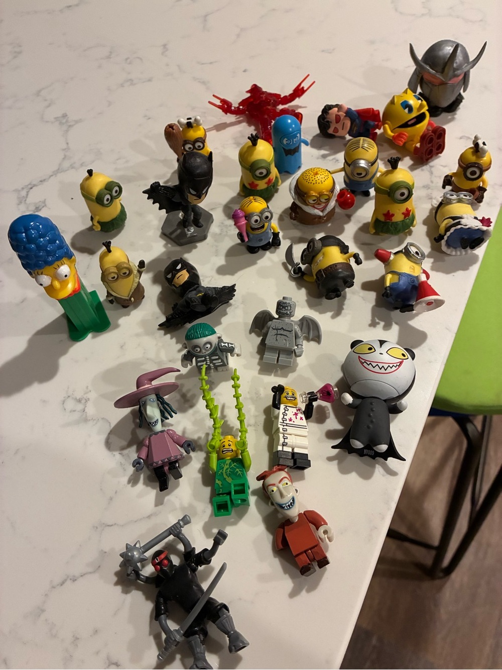 Minions and Cartoon Character Kids Toy Figure Set - Yellow, Blue, Black
